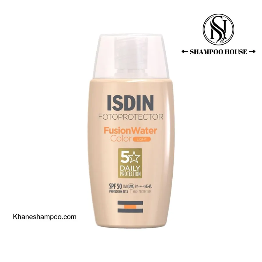ضد آفتاب رنگی فیوژن واتر رنگ لایت ایزدین spf 50