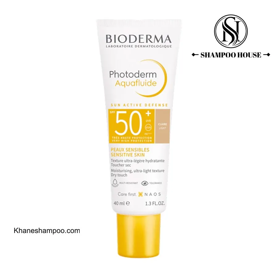 ضد آفتاب بایودرما مدل فتودرم آکوا فلوئید SPF50 رنگ بژ روشن