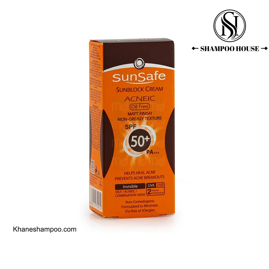 کرم ضد آفتاب بدون رنگ سان سیف برای پوست چرب SPF 50
